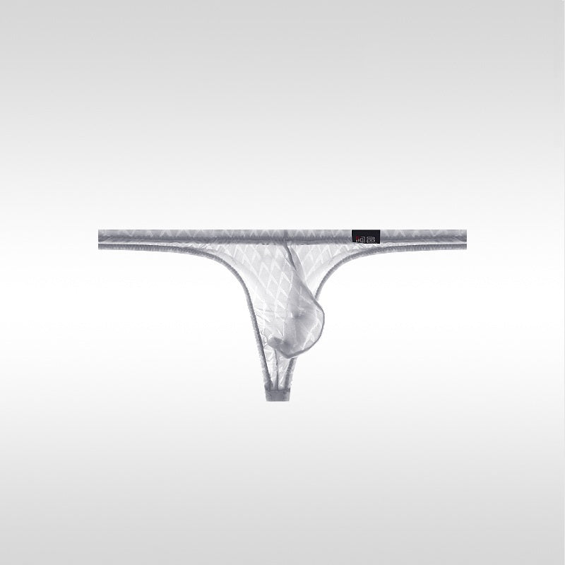 Men's Ultra-Thin Ice Silk Low-Rise Sexy Transparent Thong