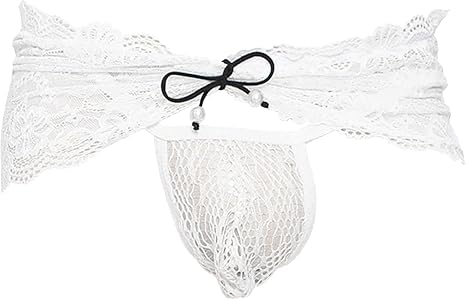 Sexy transparente G-String-Tangas aus Spitze im 2er-Pack 