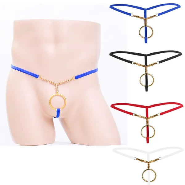 Elastischer G-String mit O-Ring und offenem Schritt