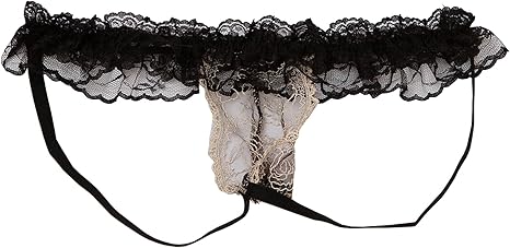 Sexy Herren-Slip mit dehnbarer Spitze und offenem Schritt