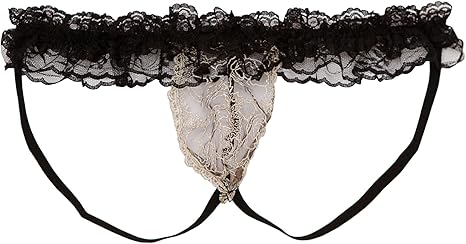 Sexy Herren-Slip mit dehnbarer Spitze und offenem Schritt