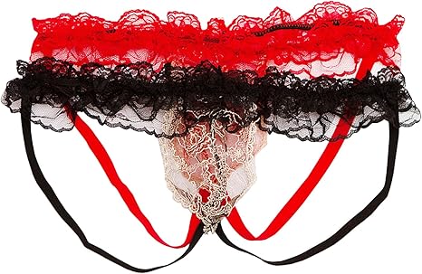 Sexy Herren-Slip mit dehnbarer Spitze und offenem Schritt