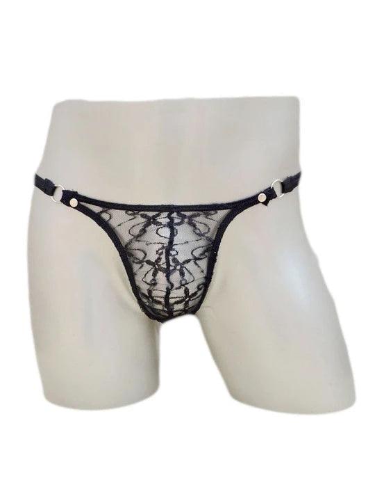 Durchsichtiger G-String aus Netzstoff
