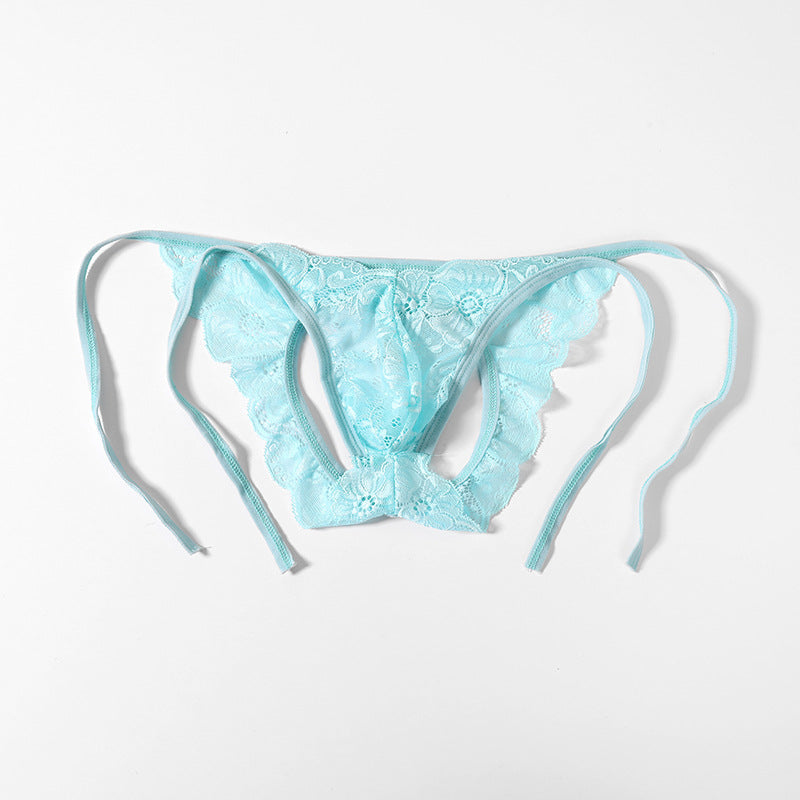 Sexy Slip mit herzförmigem Spitzenausschnitt und offenem Schritt