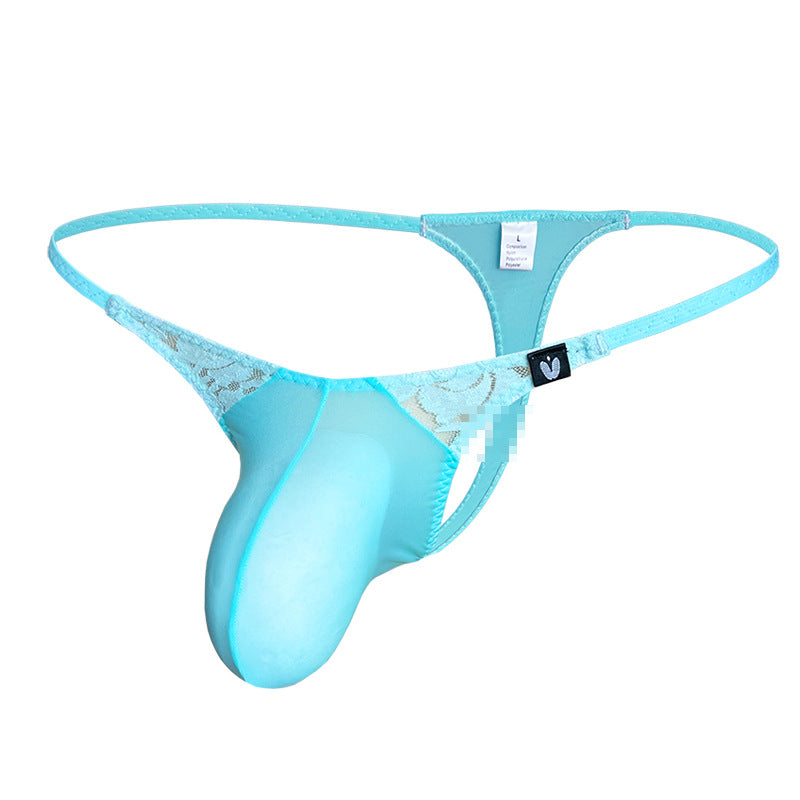 Sexy Beutel-Tanga mit Spitzenbesatz 