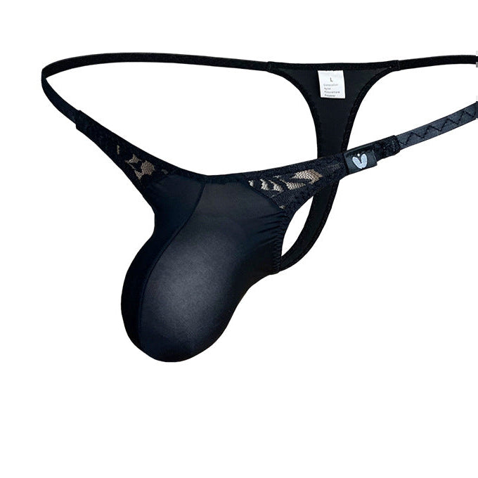 Sexy Beutel-Tanga mit Spitzenbesatz 