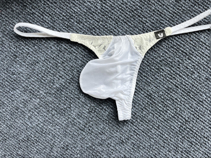 Sexy Beutel-Tanga mit Spitzenbesatz 