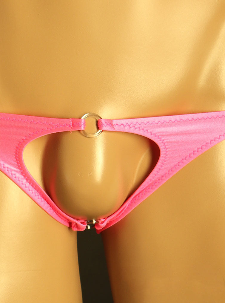 Sexy Slip aus Eisseide mit offenem Schritt 