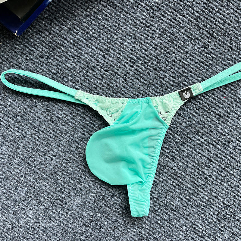 Sexy Beutel-Tanga mit Spitzenbesatz 