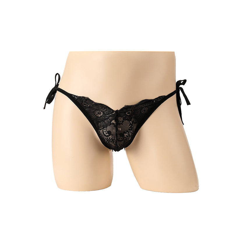 Sexy Slip mit herzförmigem Spitzenausschnitt und offenem Schritt