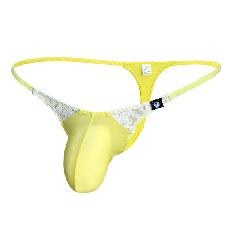 Sexy Beutel-Tanga mit Spitzenbesatz 