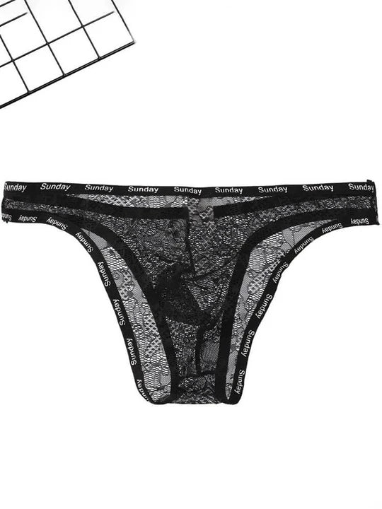 Sexy Slip aus transparenter Spitze mit elastischem Bund 