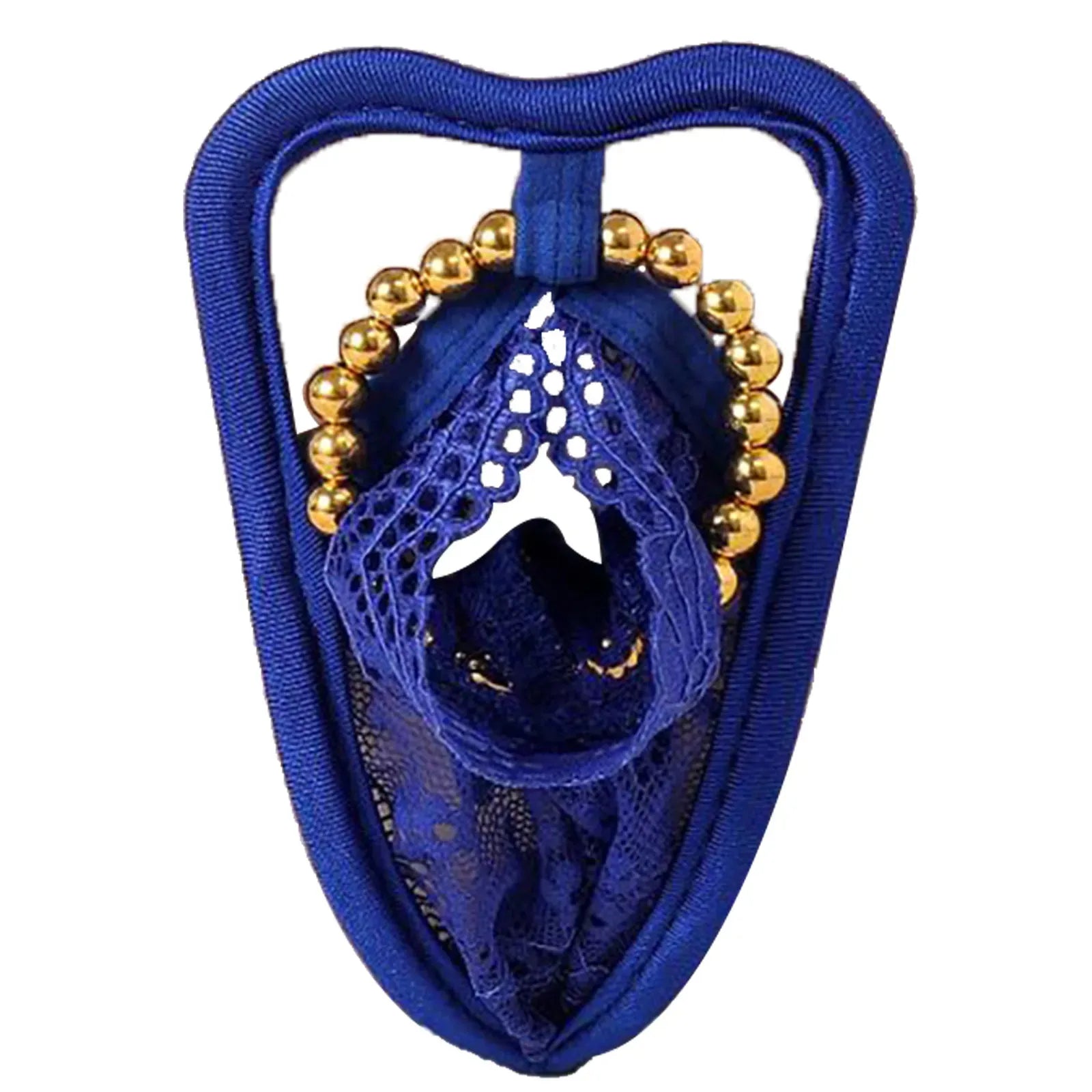 Lace C-String Thong for Men In Blue